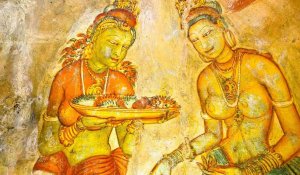 Lankapura Sigiriya Rock Art at Lion Rock